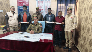 ज्ञानपुर: भदोही पुलिस ने गौ तस्करों के गिरोह का भंडाफोड़ किया, 30 गोवंश किया बरामद