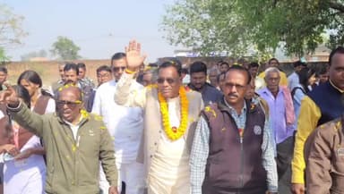 सरिया: बिरनी में बगोदर विधायक का भव्य स्वागत