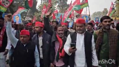 हरदोई: गृहमंत्री के भीमराव अंबेडकर पर दिए बयान पर बवाल, सपा और कांग्रेस ने अंबेडकर पार्क में किया प्रदर्शन