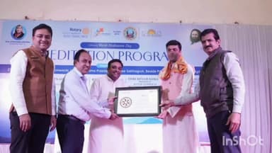 जगदलपुर: डॉ. श्यामा प्रसाद मुखर्जी सभागृह टाउन हॉल में विश्व ध्यान दिवस के अवसर पर ध्यान शिविर का किया गया आयोजन