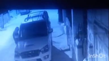नागौर: शहर में एक घर के बाहर खड़ी स्कॉर्पियो गाड़ी हुई चोरी, सीसीटीवी फुटेज आया सामने