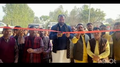 कलान: हेतमपुर में विधायक हरिप्रकाश वर्मा ने किया सड़क का शिलान्यास