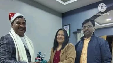 सिल्ली: GEL चर्च बिशप सीमांत तिर्की से उनके आवास पर विधायक राजेश  कच्छप ने की मुलाकात