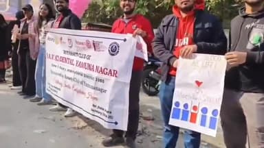 जगाधरी: रोटरी क्लब के युवाओं ने नेहरू पार्क में रक्तदान के लिए लोगों को प्रेरित किया