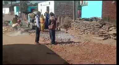 शाहनगर: ग्राम पंचायत मलघन के तुल्ला नांद चांद मार्ग पर पुलिया निर्माण में भ्रष्टाचार का आरोप