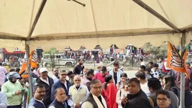 कांके: रांची के अल्बर्ट एक्का चौक पर बीजेपी ने लगाया सदस्यता शिविर