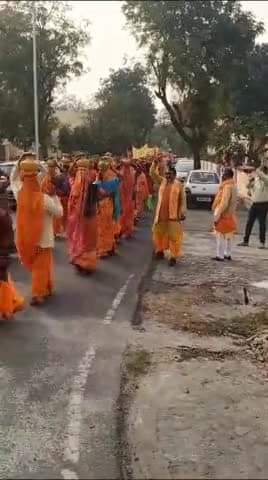 गायत्री परिवार के द्वारा एनटीपीसी विन्धयनगर में निकाली गई विशाल कलश यात्रा !