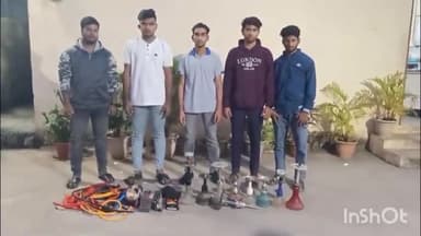 బాలాపూర్: బాలాపూర్ పోలీస్‌ స్టేషన్ పరిధిలో హుక్కా సెంటర్‌పై పోలీసుల దాడి, ఐదుగురు యువకుల అరెస్టు