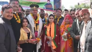 गुनौर: रिटायर होकर फौजी कैप्टन सुख सिंह पहुंचे गुनौर, भाजपा कार्यकर्ताओं ने किया स्वागत