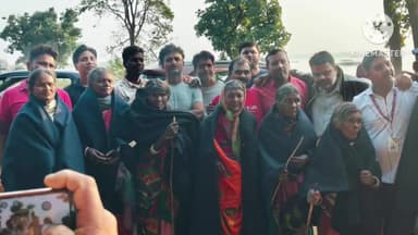 अनगड़ा: गेतलसूद डैम के आसपास बसे हुए ग्रामीणों को बांटे गए कंबल