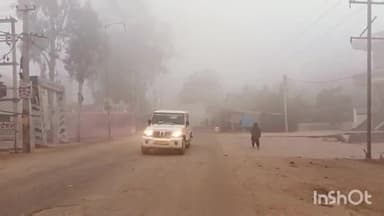 मखदुमपुर: मखदुमपुर प्रखंड में घना कोहरा, ठंड से लोग परेशान