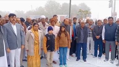 बीकानेर: पूर्व मंत्री भीमसेन चौधरी के 101वें जन्मदिन पर भीमसेन सर्किल पर आयोजित हुई श्रद्धांजलि सभा