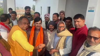 उदवंत नगर: बामपाली स्थित भाजपा कार्यालय में पूर्व केंद्रीय मंत्री शाहनवाज हुसैन पहुंचे