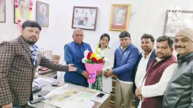 अनगड़ा: कांग्रेस मुख्यालय में प्रदेश अध्यक्ष केशव महतो कमलेश से विधायक ममता देवी ने मुलाकात की