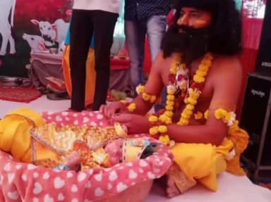 गरोठ: बरखेड़ा राठौर में आयोजित 7 दिवसीय श्रीमद् भागवत कथा में धूमधाम से मनाया गया कृष्ण जन्मोत्सव