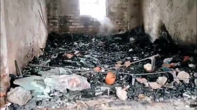 साढ़ मे गारमेंट्स की दुकान में लगी आग लाखों का माल जलकर हुआ राख