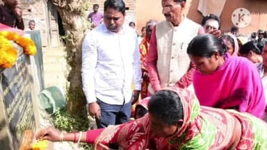 सिल्ली: सांसद संजय सेठ ने घाघरा ग्राम में किया पीसीसी पथ का शिलान्यास