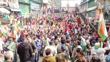 नैनीताल: मल्लीताल राम सेवक सभा प्रांगण में कांग्रेस प्रत्याशी डॉ. सरस्वती खेतवाल की विशाल रैली का आयोजन