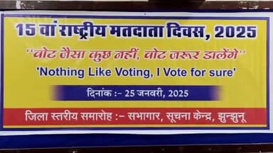 झुंझुनू: राष्ट्रीय मतदाता दिवस के अवसर पर झुंझुनूं कलेक्टर ने नए युवा मतदाताओं व उत्कृष्ट कार्य करने वाले बीएलओ का किया सम्मान