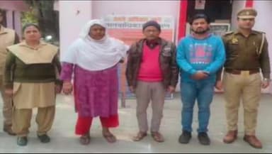 कानपुर: हरबंस मोहाल थाने की पुलिस ने महिला सहित तीन वारंटी अभियुक्तों को किया गिरफ्तार