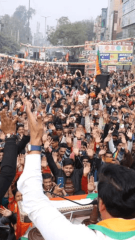 रोहिणी: मंगोलपुरी विधानसभा में सांसद रवि किशन ने जनसभा को संबोधित किया