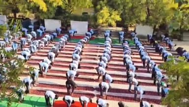 झालरापाटन: सूर्य सप्तमी के अवसर पर झालावाड़ जिले के 2266 स्कूलों में 2 लाख 39 हजार 532 लोगों ने किया सूर्य नमस्कार