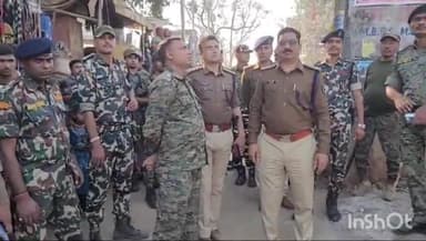 लखीसराय: नया बाजार में किऊल नदी पर सीएम नीतीश कुमार की संभावित प्रगति यात्रा का डीएम और एसपी ने किया निरीक्षण