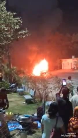 मिर्ज़ापुर: शिवपुर विंध्याचल वृद्ध आश्रम के पास शॉर्ट सर्किट के कारण स्कॉर्पियो में लगी आग