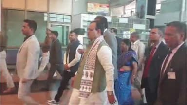 बड़गांव: मुख्यमंत्री भजनलाल शर्मा पहुंचे उदयपुर, डबोक एयरपोर्ट पर हुआ भव्य स्वागत