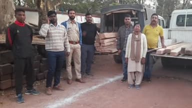 लोहरदगा: लोहरदगा वन विभाग की क्यूआरटी टीम ने अवैध लकड़ी कारोबार पर शिकंजा कसा, 32 पीस साल चौपहल बरामद