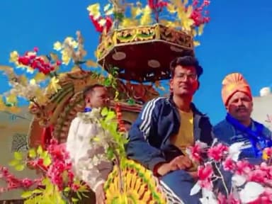 रथेड़ी मे आजादी के बाद पहली बार निकली #संत_शिरोमणि_रविदासजी की  भव्य शोभायात्रा हुआ
कृष्णपाल अमीन  रहे मुख्यअतिथि