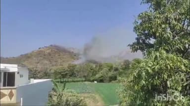 गिर्वा: बोडी वाला पहाड़ी पर लगी भीषण आग, वन्यजीवों और वनस्पति को हुआ भारी नुकसान