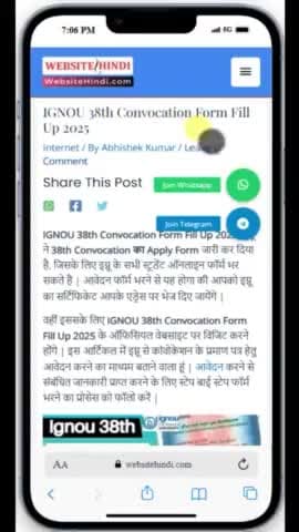 ignou 38th convocation form fill up 2025 #websitehindi 
Link https://youtu.be/dc6XThzpg0Q