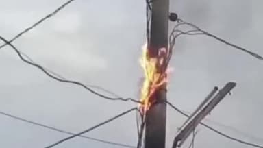 बरवाला: कालका के टंगरा कंगन में बिजली के पास स्पार्किंग से तारों में लगी आग