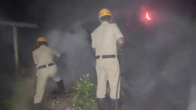 ಸಿದ್ಧಾಪುರ: ಶಿರಳಗಿಯಲ್ಲಿ ಹುಲ್ಲಿನ ಬಣವೆಗೆ ಬೆಂಕಿ ತಗುಲಿ ಅಪಾರ ಹಾನಿ