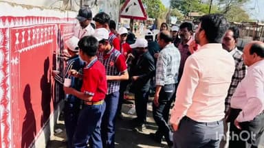 सिरोंज: नगर पालिका कार्यालय के पास स्कूली विद्यार्थियों और एसडीएम ने की दीवार पेंटिंग