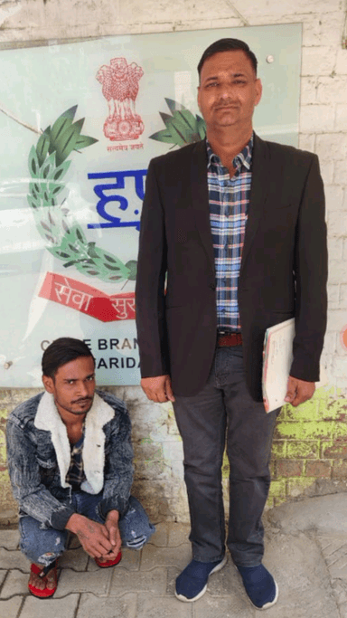 फरीदाबाद: अपराध शाखा सेक्टर-48 की टीम ने देसी कट्टे के साथ एक आरोपी को गिरफ्तार किया