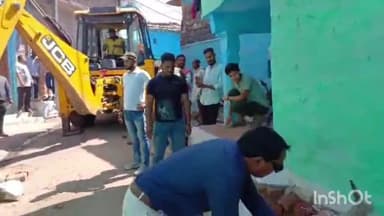 पिपरई: नगर परिषद ने घर के बाहर बना चबूतरा हटाया, अतिक्रमण हटाया गया