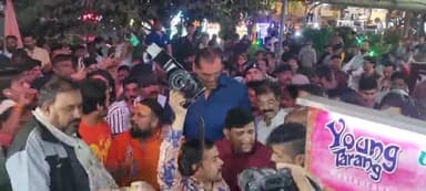 इंदौर: पुष्पमित्र भार्गवा इंदौर महापौर और ग्रेट खली दिलीप सिंह राणा आज शाम प्लस 56 दुकान पहुंचे