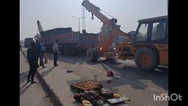 वाराणसी प्रयागराज हाईवे पर सड़क हादसे में ट्रक चालक की हुई मौत