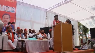 बबीना में विशाल जनसभा को संबोधन