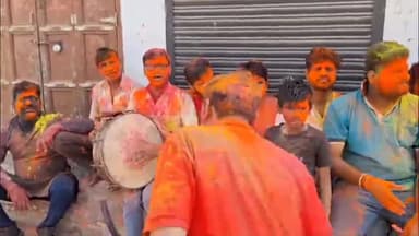 भिनाय: भिनाय में रंगोत्सव की धूम, एक-दूसरे को गुलाल लगाकर ढोल की थाप पर थिरके लोग