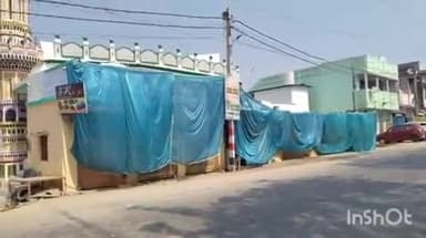 बलरामपुर: होली और रमजान त्यौहार को लेकर मस्जिदों पर बढ़ाई गई सुरक्षा, पर्दा से ढकी गई मस्जिद की बाउंड्री