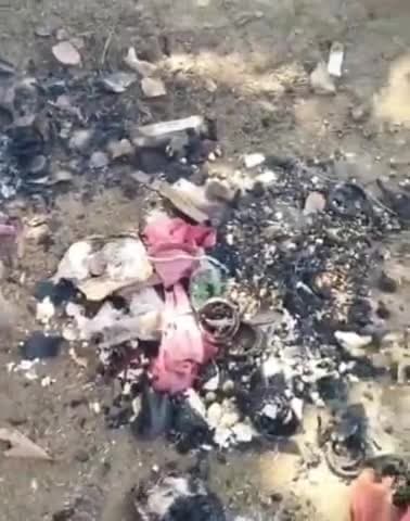 नरवल: महाराजपुर क्षेत्र के नरायनपुर गांव में एक किसान की झोपड़ी में लगी आग