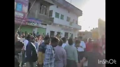 राजसमंद: राजसमंद के मानक चौक में हिंदू संगठनों ने भगवा ध्वज की स्थापना की, लगे जय सियाराम के नारे