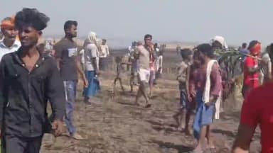 बलिया बेगुसराय के अन्तर्गत डंडारी प्रखंड के सुगरण बाद मे गेहूं की  बीस बिघा खेती मे आग लगने से किसानो को हुईं छति।#