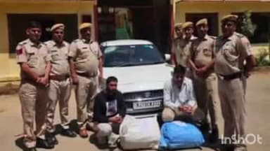 गढ़बोर: चारभुजा थाना पुलिस ने की बड़ी कार्रवाई, 15 किलो डोडा चूरा और लग्जरी कार जब्त, दो तस्कर गिरफ्तार