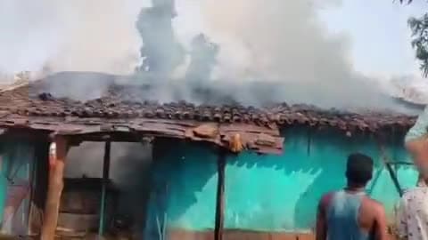 आनंदपुर: आनंदपुर के पास गांव में सिगरेट की तिल्ली से दुकान में लगी आग
