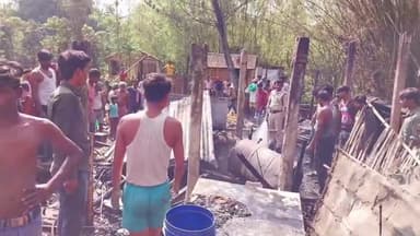 भरगामा: आग की चपेट में आए आठ घर, लाखों की संपत्ति जलकर राख