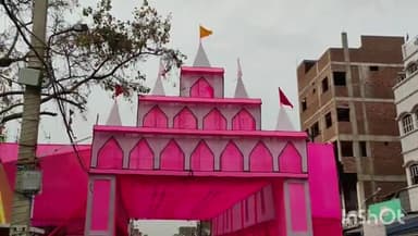 लखीसराय: शहर के नया बाजार में चैती दुर्गा पूजा मेले के लिए पंडाल सजकर तैयार